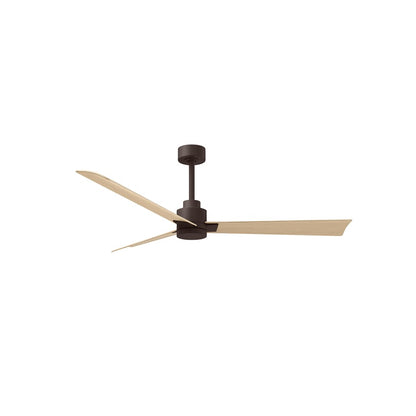 Matthews Fans Alessandra 56in 3-Blade Ceiling Fan | Transitional Textured Bronze and Light Maple ABS | Living Room & Covered | Model AK-TB-LM-56