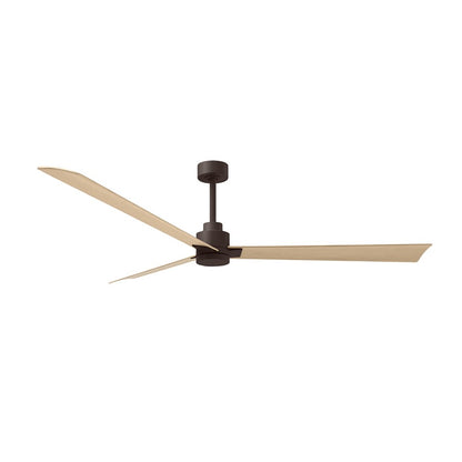 Matthews Fans Alessandra 72in 3-Blade Ceiling Fan | Transitional Textured Bronze and Light Maple ABS Blades | Great Rooms | Model AK-TB-LM-72