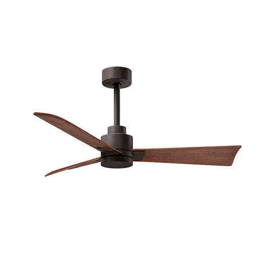 Matthews Fans Alessandra 42in 3-Blade Ceiling Fan | Transitional Textured Bronze and Walnut ABS | Bedroom & Living Room | Model AK-TB-WN-42