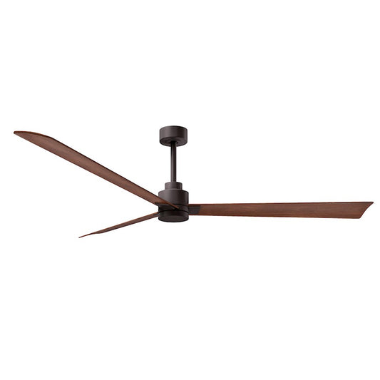 Matthews Fans Alessandra 72in 3-Blade Ceiling Fan | Transitional Textured Bronze and Walnut ABS | Great Room & Patio | Model AK-TB-WN-72