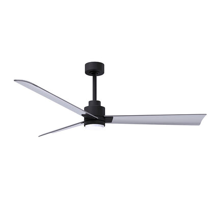 Matthews Fans Alessandra 56in 1-Light Ceiling Fan | Transitional Textured Bronze and Walnut ABS Blades | Living Room & Bedroom | Model AKLK-TB-WN-56