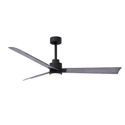 Matthews Fans Alessandra 56in 1-Light Ceiling Fan | Transitional Textured Bronze and Walnut ABS Blades | Living Room & Bedroom | Model AKLK-TB-WN-56