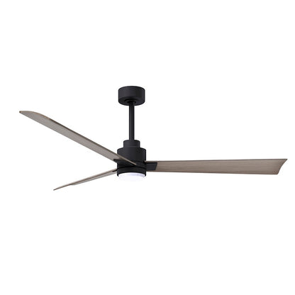 Matthews Fans Alessandra 56in 1-Light Ceiling Fan | Transitional Textured Bronze and Walnut ABS Blades | Living Room & Bedroom | Model AKLK-TB-WN-56