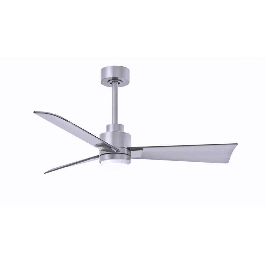 Matthews Fans Alessandra 42in 1-Light Ceiling Fan | Transitional Textured Bronze and Walnut ABS Blades | Bedroom & Office | Model AKLK-TB-WN-42