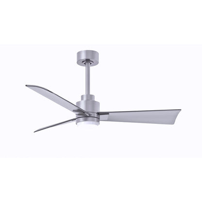 Matthews Fans Alessandra 42in 1-Light Ceiling Fan | Transitional Textured Bronze and Walnut ABS Blades | Bedroom & Office | Model AKLK-TB-WN-42
