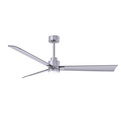 Matthews Fans Alessandra 56in 1-Light Ceiling Fan | Transitional Textured Bronze and Walnut ABS Blades | Living Room & Bedroom | Model AKLK-TB-WN-56