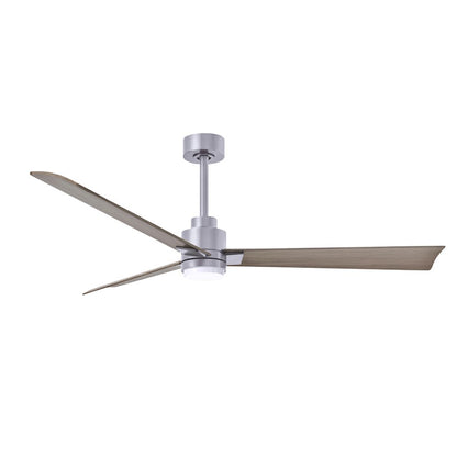 Matthews Fans Alessandra 56in 1-Light Ceiling Fan | Transitional Textured Bronze and Walnut ABS Blades | Living Room & Bedroom | Model AKLK-TB-WN-56