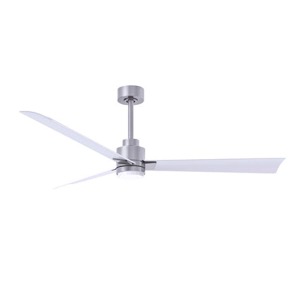 Matthews Fans Alessandra 56in 1-Light Ceiling Fan | Transitional Textured Bronze and Walnut ABS Blades | Living Room & Bedroom | Model AKLK-TB-WN-56