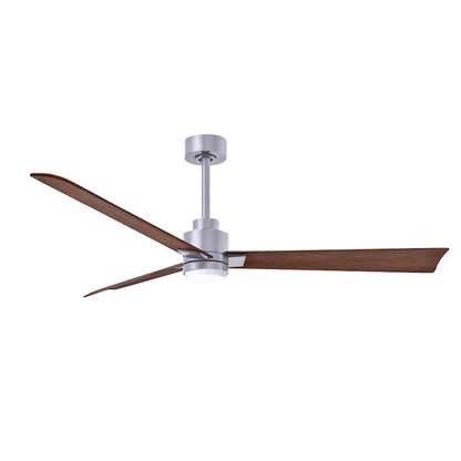 Matthews Fans Alessandra 56in 1-Light Ceiling Fan | Transitional Textured Bronze and Walnut ABS Blades | Living Room & Bedroom | Model AKLK-TB-WN-56