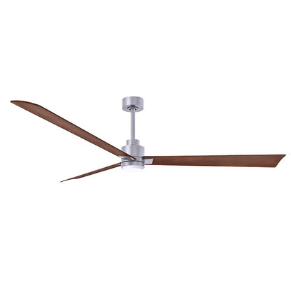 Matthews Fans Alessandra 72in 3-Blade Ceiling Fan | Transitional Textured Bronze and Walnut ABS | Living Room & Covered Patio | Model AKLK-TB-WN-72
