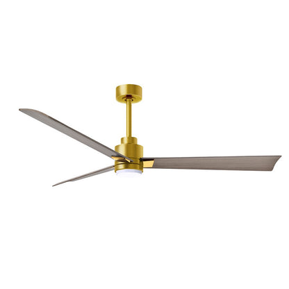 Matthews Fans Alessandra 56in 1-Light Ceiling Fan | Transitional Textured Bronze and Walnut ABS Blades | Living Room & Bedroom | Model AKLK-TB-WN-56