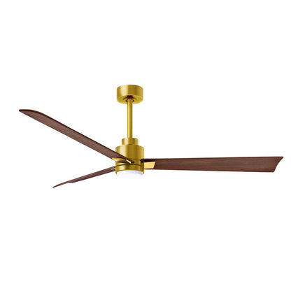 Matthews Fans Alessandra 56in 1-Light Ceiling Fan | Transitional Textured Bronze and Walnut ABS Blades | Living Room & Bedroom | Model AKLK-TB-WN-56
