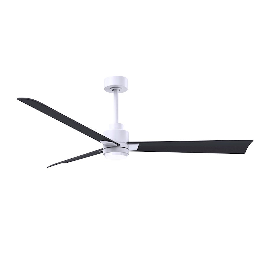 Matthews Fans Alessandra 56in 1-Light Ceiling Fan | Transitional Textured Bronze and Walnut ABS Blades | Living Room & Bedroom | Model AKLK-TB-WN-56