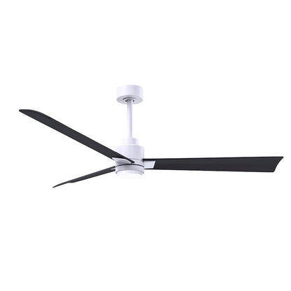 Matthews Fans Alessandra 56in 1-Light Ceiling Fan | Transitional Textured Bronze and Walnut ABS Blades | Living Room & Bedroom | Model AKLK-TB-WN-56