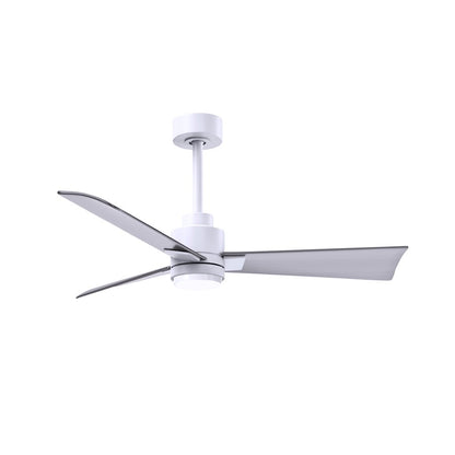 Matthews Fans Alessandra 42in 1-Light Ceiling Fan | Transitional Textured Bronze and Walnut ABS Blades | Bedroom & Office | Model AKLK-TB-WN-42
