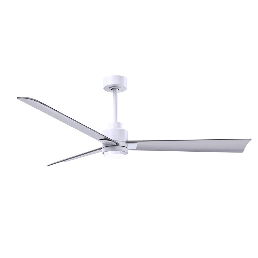 Matthews Fans Alessandra 56in 1-Light Ceiling Fan | Transitional Textured Bronze and Walnut ABS Blades | Living Room & Bedroom | Model AKLK-TB-WN-56