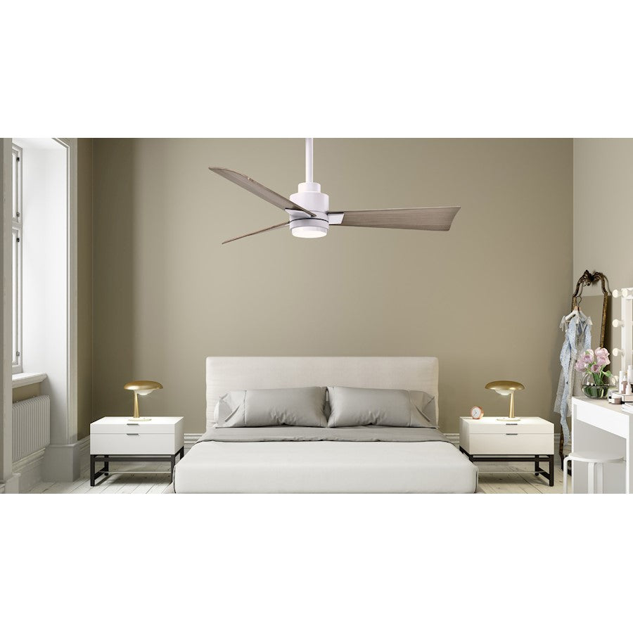 Matthews Fans Alessandra 42in 1-Light Ceiling Fan | Transitional Textured Bronze and Walnut ABS Blades | Bedroom & Office | Model AKLK-TB-WN-42