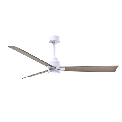Matthews Fans Alessandra 56in 1-Light Ceiling Fan | Transitional Textured Bronze and Walnut ABS Blades | Living Room & Bedroom | Model AKLK-TB-WN-56
