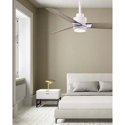 Matthews Fans Alessandra 56in 1-Light Ceiling Fan | Transitional Textured Bronze and Walnut ABS Blades | Living Room & Bedroom | Model AKLK-TB-WN-56