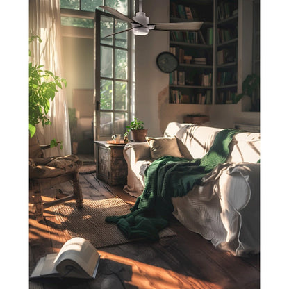 Matthews Fans Alessandra 56in 1-Light Ceiling Fan | Transitional Textured Bronze and Walnut ABS Blades | Living Room & Bedroom | Model AKLK-TB-WN-56