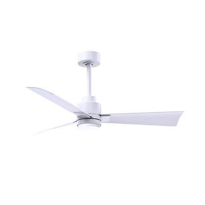 Matthews Fans Alessandra 42in 1-Light Ceiling Fan | Transitional Textured Bronze and Walnut ABS Blades | Bedroom & Office | Model AKLK-TB-WN-42