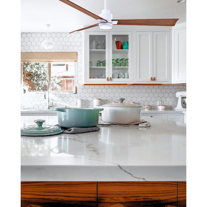 Matthews Fans Alessandra 42in 1-Light Ceiling Fan | Transitional Textured Bronze and Walnut ABS Blades | Bedroom & Office | Model AKLK-TB-WN-42