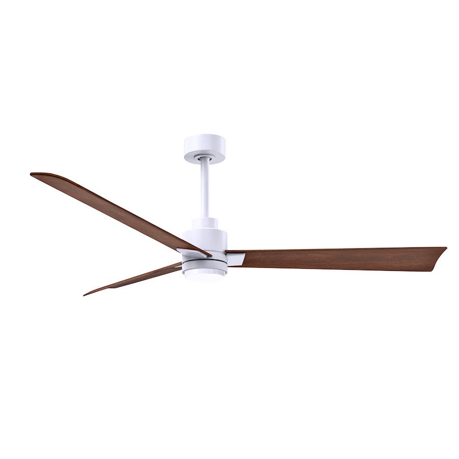 Matthews Fans Alessandra 56in 1-Light Ceiling Fan | Transitional Textured Bronze and Walnut ABS Blades | Living Room & Bedroom | Model AKLK-TB-WN-56
