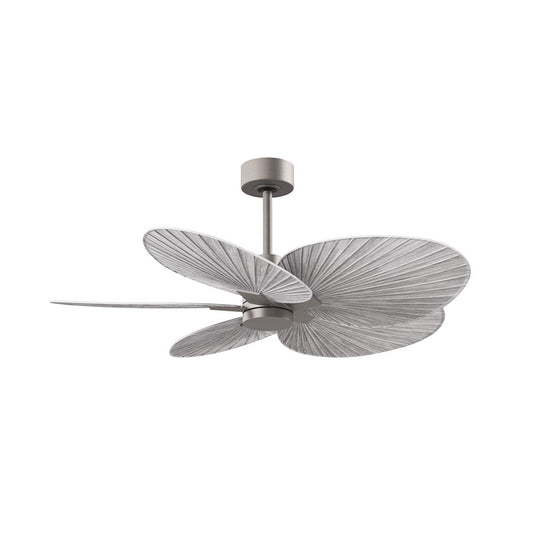 Matthews Fans Alessandra Tropical 48in 5-Blade Ceiling Fan | Transitional Brushed Nickel and Barn Wood ABS | Covered Patio & Large | Model AKTP-BN-BW