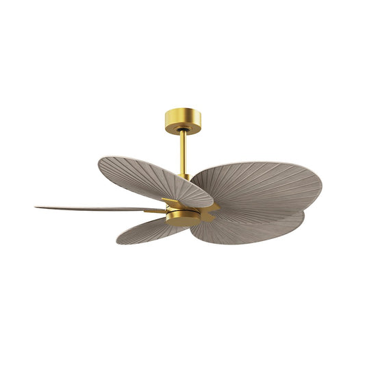 Matthews Fans Alessandra Tropical 48in 5-Blade Ceiling Fan | Brushed Brass and Gray Ash ABS | Covered Patios & Pergolas | Model AKTP-BRBR-GA