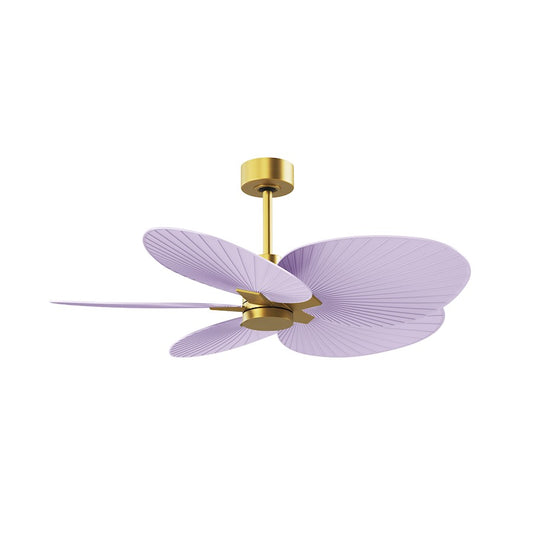 Matthews Fans Alessandra Tropical 48in 5-Blade Ceiling Fan | Brushed Brass and Lilac ABS | Covered Patios & Pergolas | Model AKTP-BRBR-LI