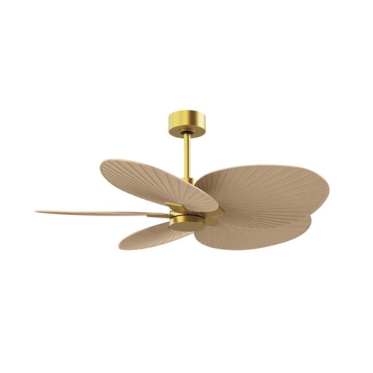 Matthews Fans Alessandra Tropical 48in 5-Blade Ceiling Fan | Brushed Brass and Light Maple ABS | Covered Patios & Pergolas | Model AKTP-BRBR-LM