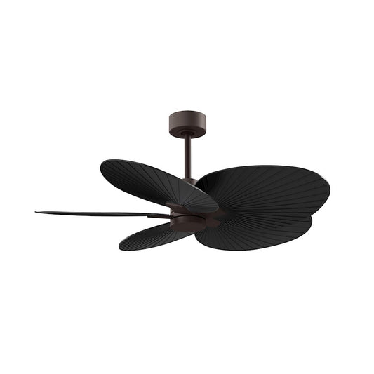 Matthews Fans Alessandra Tropical 48in 5-Blade Ceiling Fan | Transitional Textured Bronze and Matte Black ABS | Covered Patio | Model AKTP-TB-BK