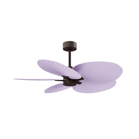 Matthews Fans Alessandra Tropical 48in 5-Blade Ceiling Fan | Transitional Textured Bronze and Lilac ABS Blades | Covered Patio | Model AKTP-TB-LI