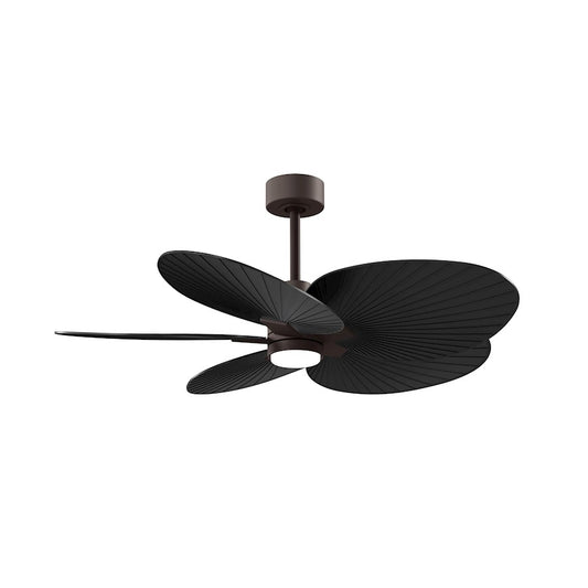 Matthews Fans Alessandra Tropical 48in 5-Blade Ceiling Fan | Textured Bronze and Matte Black ABS Blades | Covered Patio & Large | Model AKTPLK-TB-BK