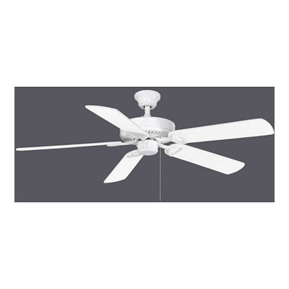 Matthews Fans America 52in Ceiling Fan | Contemporary Gloss White and Light Oak Blades | Living Room & Bedroom | 52 x 52 x 9.5 in | Model AM-USA-WH-52