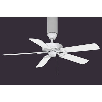 Matthews Fans America 52in 2-Light LED Ceiling Fan | Contemporary Gloss White and Frosted Glass | Living Room & Bedroom | Model AM-USA-WH-52-LK
