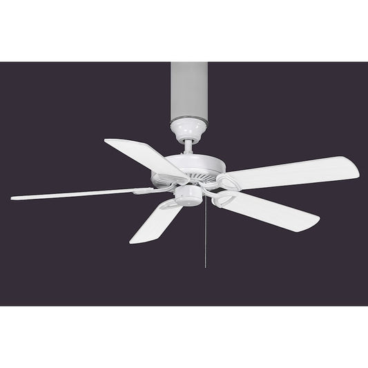 Matthews Fans America 52in 2-Light LED Ceiling Fan | Contemporary Gloss White and Frosted Glass | Living Room & Bedroom | Model AM-USA-WH-52-LK