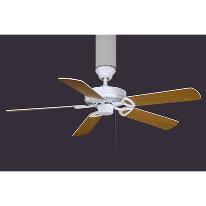 Matthews Fans America 52in 2-Light LED Ceiling Fan | Contemporary Gloss White and Frosted Glass | Living Room & Bedroom | Model AM-USA-WH-52-LK