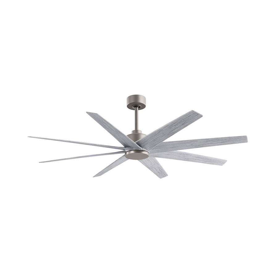 Matthews Fans Ariella 64in 8-Blade Ceiling Fan | Contemporary Brushed Nickel and Barn Wood ABS | Great Rooms & Covered Patios | Model AN-BN-BW-64