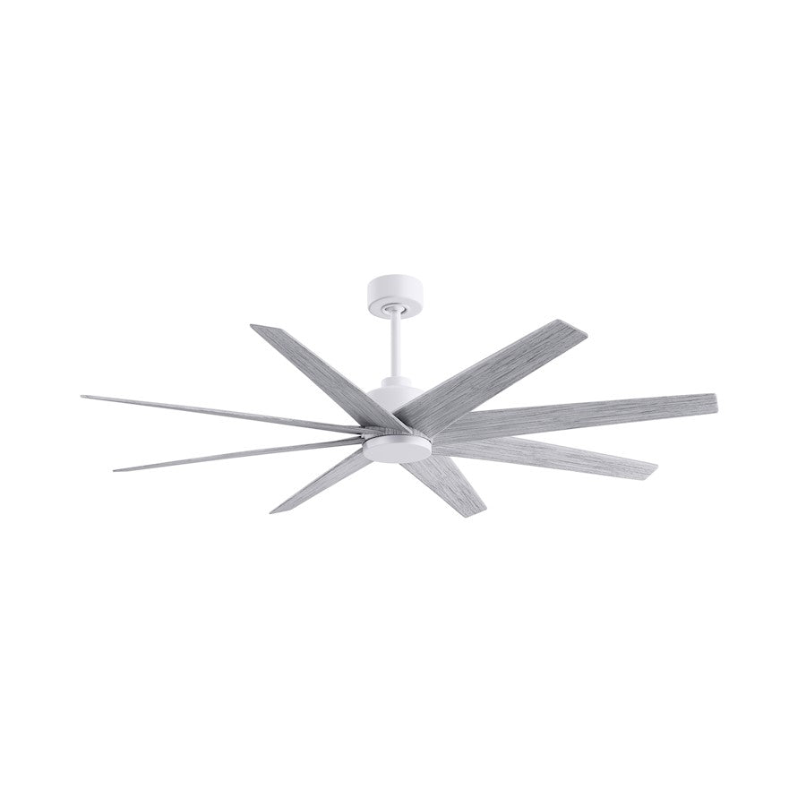 Matthews Fans Ariella 64in 8-Blade Ceiling Fan | Contemporary Matte White and Barn Wood Tone ABS | Great Rooms & Covered Patios | Model AN-MWH-BW-64