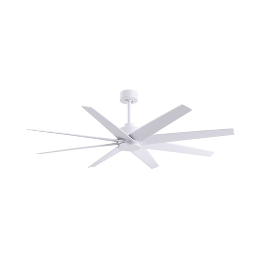 Matthews Fans Ariella 64in 8-Blade Ceiling Fan | Contemporary Matte White ABS Blades | Great Rooms & Covered Patios | Model AN-MWH-MWH-64