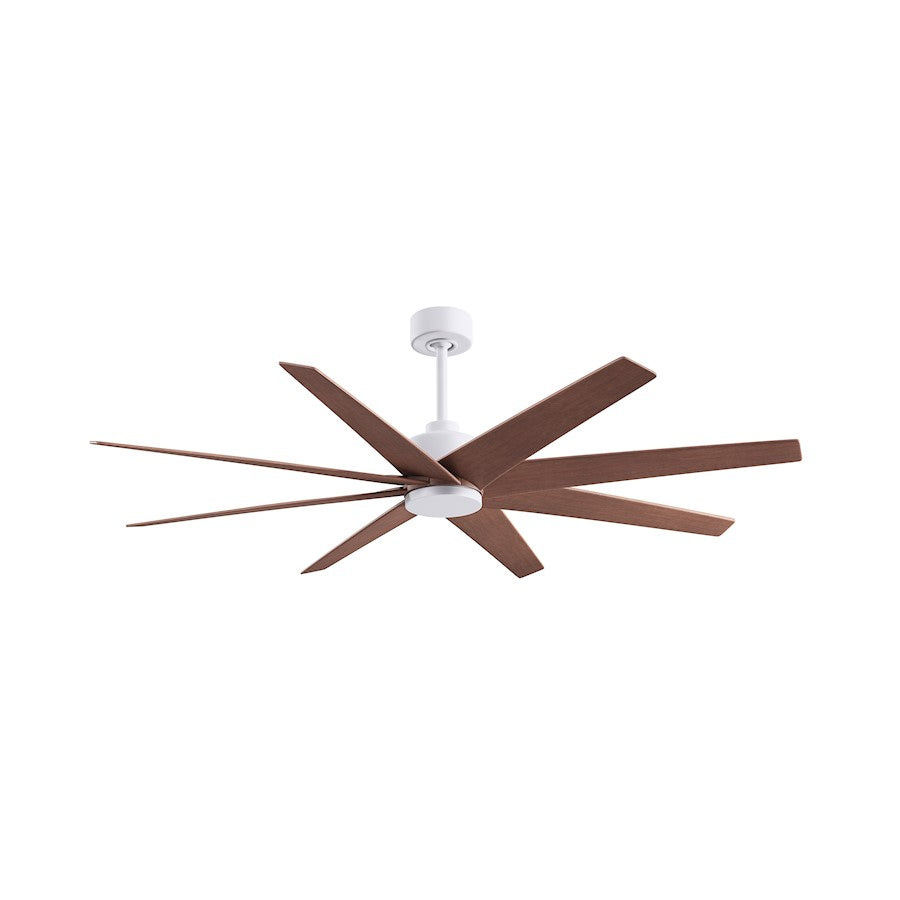 Matthews Fans Ariella 64in 8-Blade Ceiling Fan | Contemporary Matte White and Walnut Tone ABS Blades | Great Rooms & Covered | Model AN-MWH-WN-64