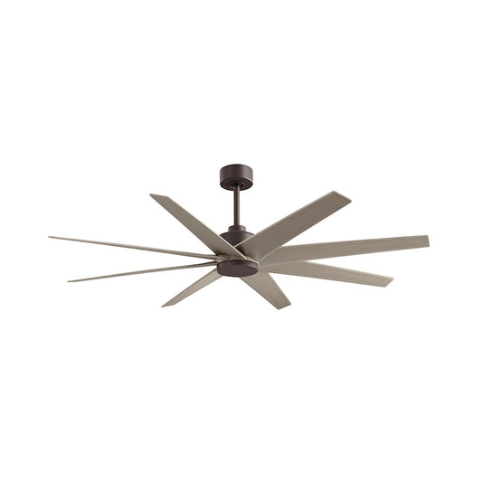 Matthews Fans Ariella 64in 8-Blade Ceiling Fan | Contemporary Textured Bronze and Gray Ash ABS | Great Rooms & Open Living Areas | Model AN-TB-GA-64