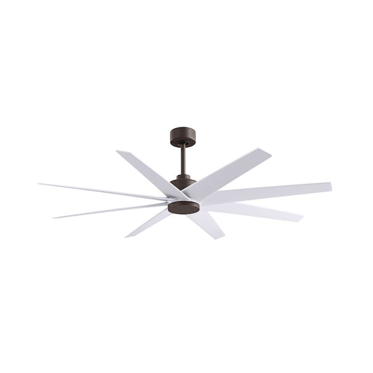 Matthews Fans Ariella 64in 8-Blade Ceiling Fan | Contemporary Textured Bronze and Matte White ABS | Great Rooms & Open Living | Model AN-TB-MWH-64
