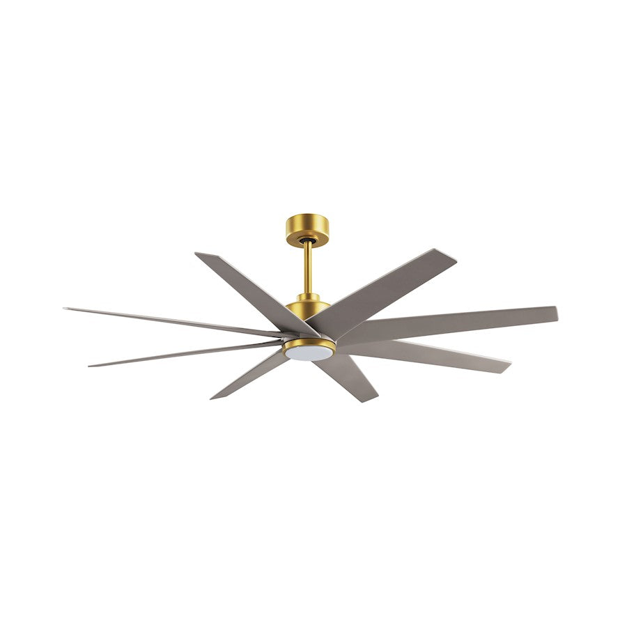 Matthews Fans Ariella 64in 8-Blade Ceiling Fan | Brushed Brass and Brushed Nickel ABS Blades | Great Rooms & Covered Patios | Model ANLK-BRBR-BN-64
