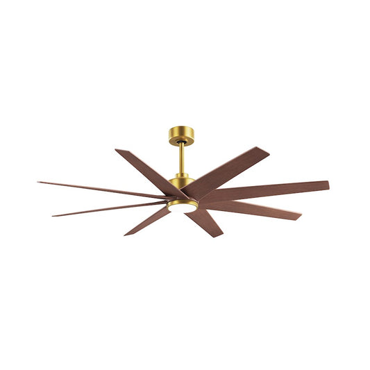 Matthews Fans Ariella 64in 8-Blade Ceiling Fan | Contemporary Brushed Brass and Walnut Tone ABS | Great Rooms & Covered | Model ANLK-BRBR-WN-64