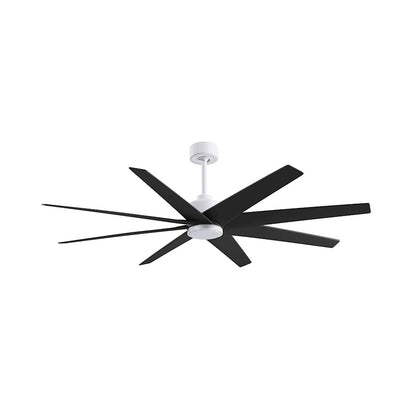 Matthews Fans Ariella 64in 8-Blade Ceiling Fan | Contemporary Matte White and Matte Black ABS | Great Rooms & Covered Patios | Model ANLK-MWH-BK-64