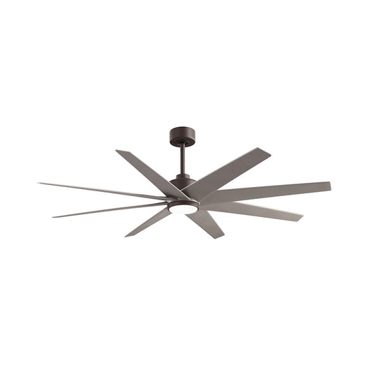 Matthews Fans Ariella 64in 8-Blade Ceiling Fan | Contemporary Textured Bronze and Brushed Nickel | Covered Patio & Great Room | Model ANLK-TB-BN-64