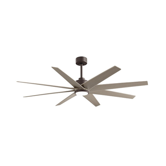 Matthews Fans Ariella 64in 8-Blade Ceiling Fan | Contemporary Textured Bronze and Gray Ash Tone ABS | Great Rooms & Open Living | Model ANLK-TB-GA-64
