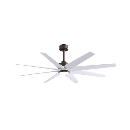 Matthews Fans Ariella 64in 8-Blade Ceiling Fan | Contemporary Textured Bronze and Matte White ABS | Great Rooms & Open Living | Model ANLK-TB-MWH-64